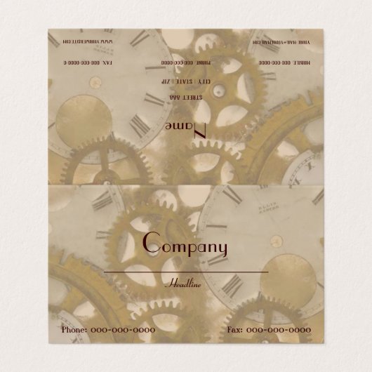 Clockwork Visitekaartje (Buitenkant ongevouwen)