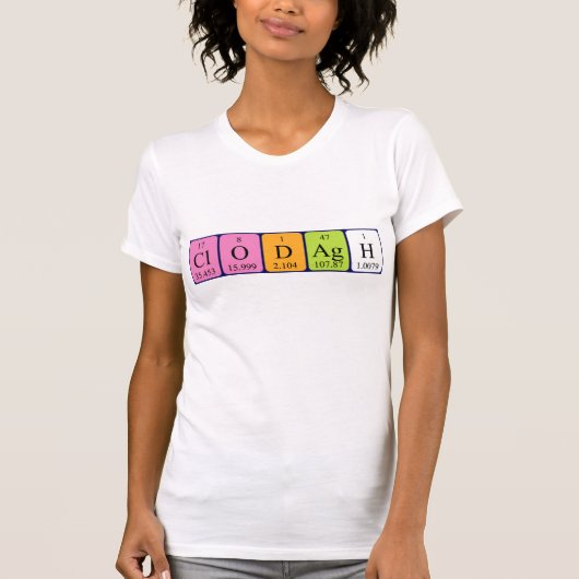 Clodagh periodieke lijstnaam shirt (Voorkant)