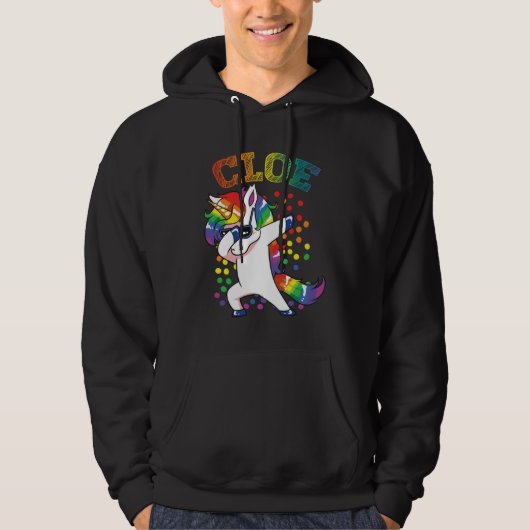Cloe Dabbing Unicorn Hoodie (Voorkant)