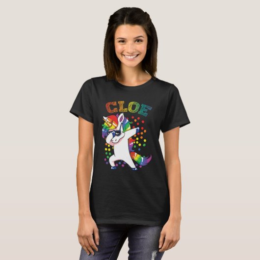 Cloe Dabbing Unicorn T-shirt (Voorkant volledig)
