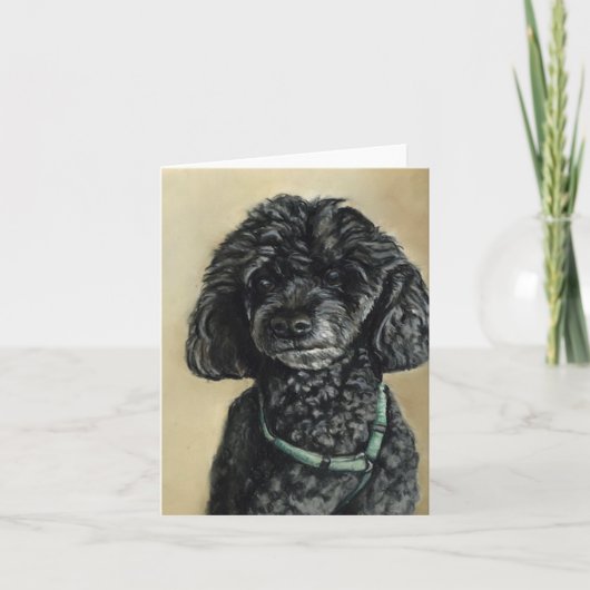 "Cloe" Poedel Dog Art Note Kaart (Voorkant)