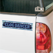 Clog Dancer Clogging Fancy blauwe geometrische muz Bumpersticker (Op Truck)