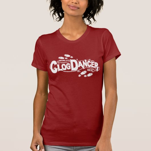   Clog Dancer Typografie White T-shirt (Voorkant)