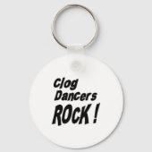 Clog Dancers Rock! Button Sleutelhanger (Voorkant)