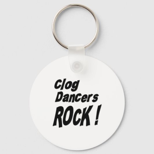 Clog Dancers Rock! Button Sleutelhanger (Voorkant)