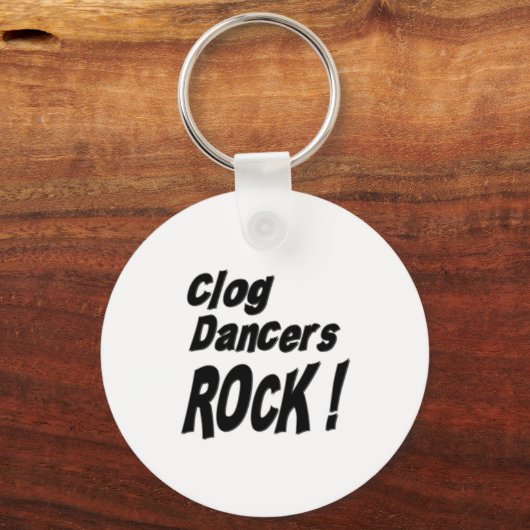 Clog Dancers Rock! Button Sleutelhanger (Voorkant)