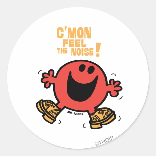 Clog Dancing Mr Noisy Ronde Sticker (Voorkant)