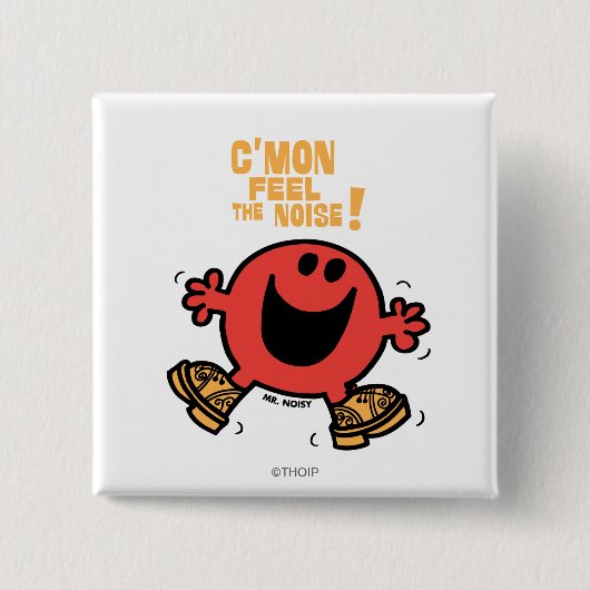Clog Dancing Mr Noisy Vierkante Button 5,1 Cm (Voorkant)