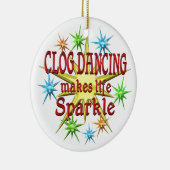 Clog Dancing Sparkles Keramisch Ornament (Rechts)