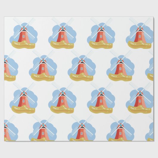 Clog en Windmill Cadeaupapier (Vlak)