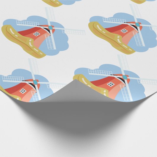 Clog en Windmill Cadeaupapier (Hoek)