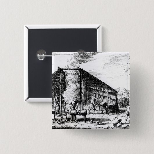 Clog Making Vierkante Button 5,1 Cm (Voorkant /achterkant)