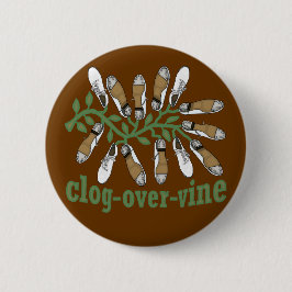 Clog over Vine Dance groot Ronde Button 5,7 Cm