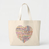 Clogger Clogger Word Art Grote Tote Bag (Voorkant)