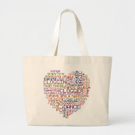 Clogger Clogger Word Art Grote Tote Bag