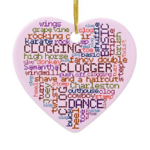 Clogger Clogger Word Art Heart