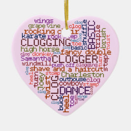 Clogger Clogger Word Art Heart Keramisch Ornament