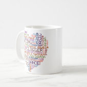 Clogger Clogger Word Art Koffiemok (Voorkant links)