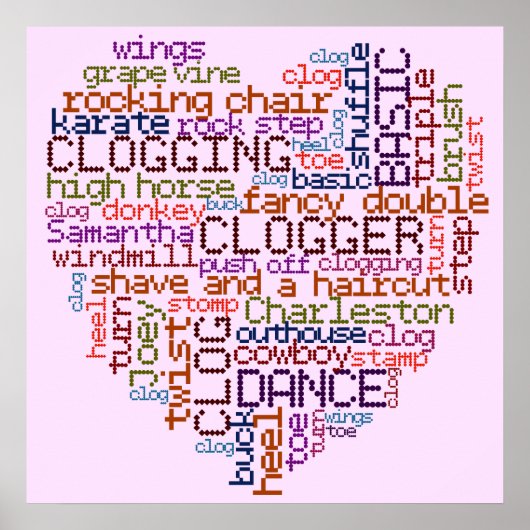 Clogger Clogger Word Art Poster (Voorkant)