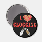 Clogger I Love Heart Danser Clogger Magneet (Voorkant / Achterkant)