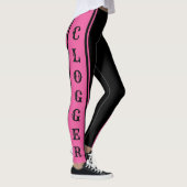 Clogger roze en zwarte Clogdaners voor Clogboeken Leggings (Rechts)