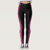 Clogger roze en zwarte Clogdaners voor Clogboeken Leggings (Voorkant)