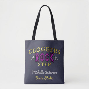 Cloggers Rock Step Aangepaste Studio-naam toevoe Tote Bag