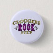 Cloggers Rock Step Clogging Dance Ronde Button 3,2 Cm (Voorkant)
