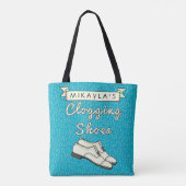 Cloggers tonen blauwe loggers | Gepersonaliseerde Tote Bag (Achterkant)