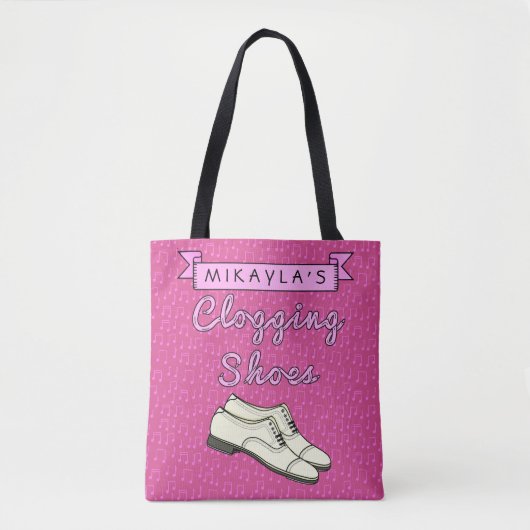 Cloggers voor blokshows roze | Gepersonaliseerde n Tote Bag (Voorkant)