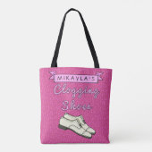 Cloggers voor blokshows roze | Gepersonaliseerde n Tote Bag (Achterkant)