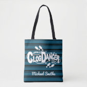 Clogging Clog Dancer Blue Stripes Voeg naam toe Tote Bag (Voorkant)