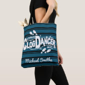 Clogging Clog Dancer Blue Stripes Voeg naam toe Tote Bag (Dichtbij)