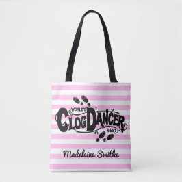 Clogging Clog Dancer roze  kijk | Naam toevoegen Tote Bag
