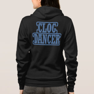 Clogging Clog Swirls Blue Dancers Typografie Hoodie