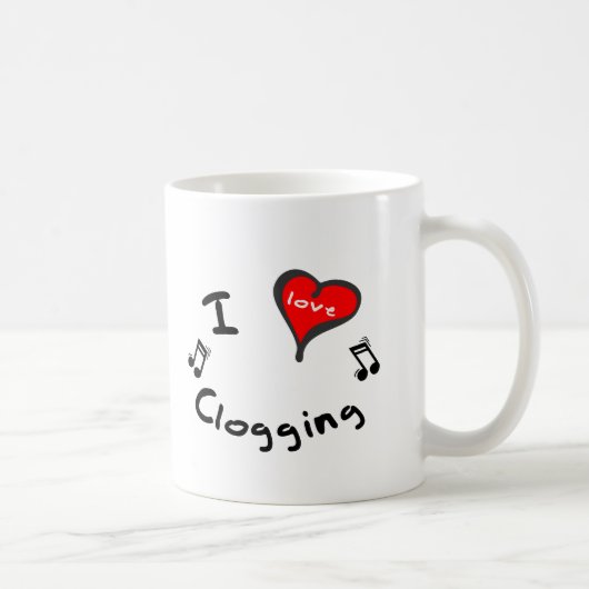 Clogging Gift- I Heart Clogging Koffiemok (Rechts)
