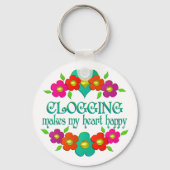 Clogging Heart Happy Sleutelhanger (Voorkant)