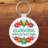 Clogging Heart Happy Sleutelhanger (Voorkant)