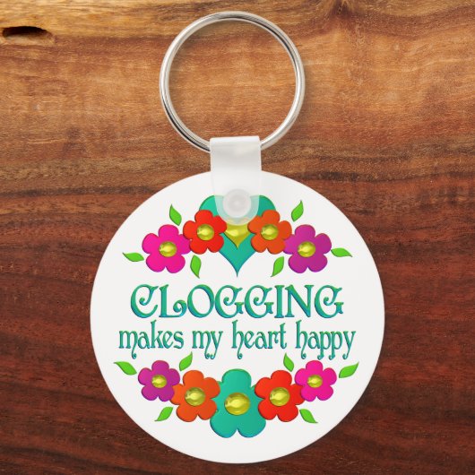 Clogging Heart Happy Sleutelhanger (Voorkant)