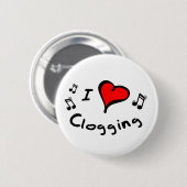 Clogging I Heart-Love Button (Voorkant /achterkant)