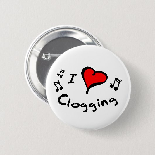 Clogging I Heart-Love Button (Voorkant /achterkant)