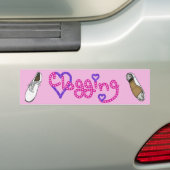 Clogging Love Stars harten roze Bumpersticker (Op auto)