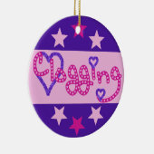 Clogging Love Stars harten roze Keramisch Ornament (Rechts)