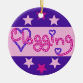 Clogging Love Stars harten roze Keramisch Ornament (Voorkant)