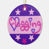 Clogging Love Stars harten roze Keramisch Ornament (Links)
