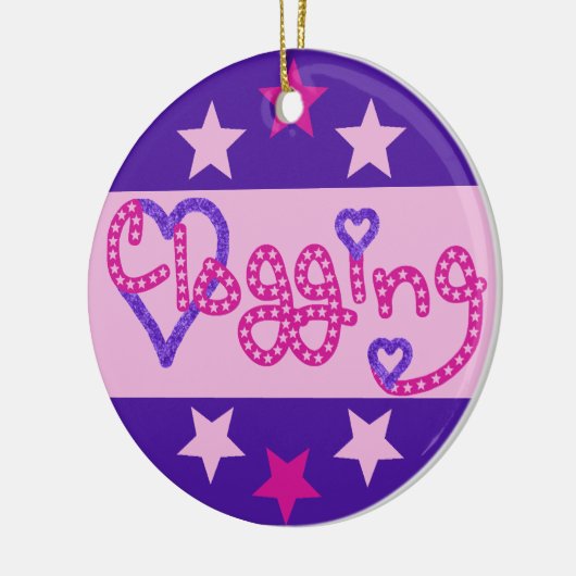 Clogging Love Stars harten roze Keramisch Ornament (Links)