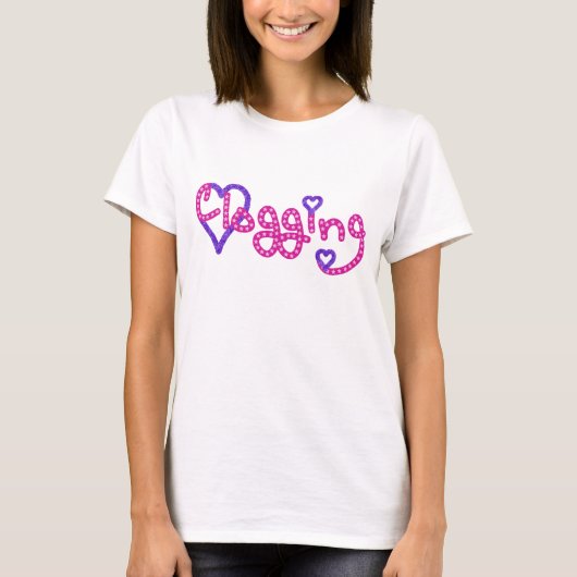 Clogging Love Stars harten roze T-shirt (Voorkant)