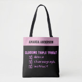 Clogging Triple Threat Dance Choreograph Instructi Tote Bag (Voorkant)