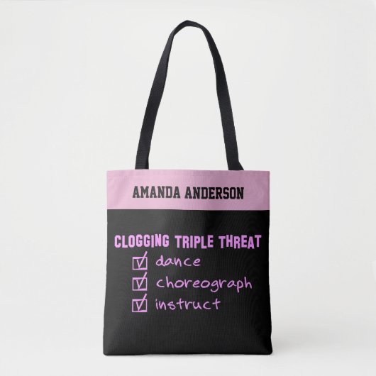 Clogging Triple Threat Dance Choreograph Instructi Tote Bag (Voorkant)