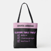 Clogging Triple Threat Dance Choreograph Instructi Tote Bag (Achterkant)